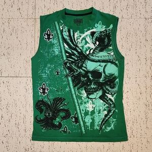 Mma Elite Affliction Style Skull Tank Top Muscle Shirt